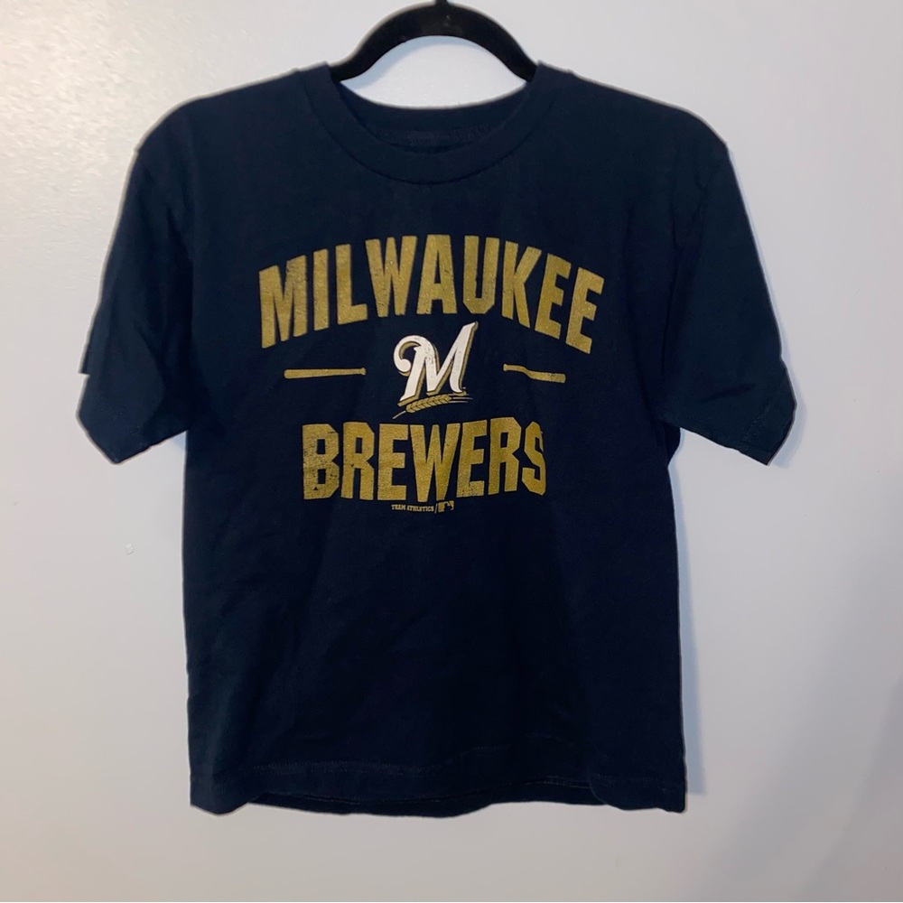 Milwaukee Brewers Navy Blue short sleeve
